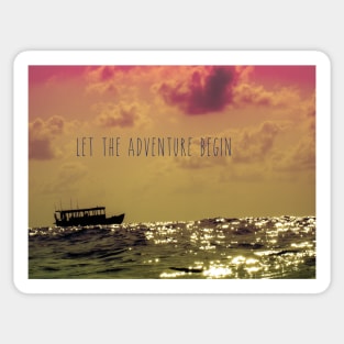 Let the adventure begin Sticker